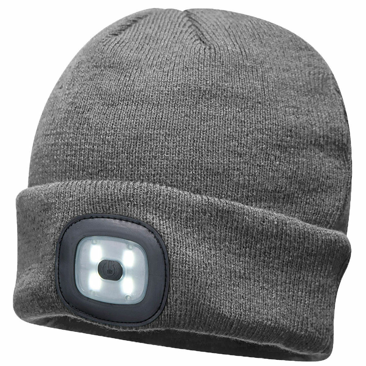 Unisex Cold Weather Winter Beanie Hat with  LED Head Lights