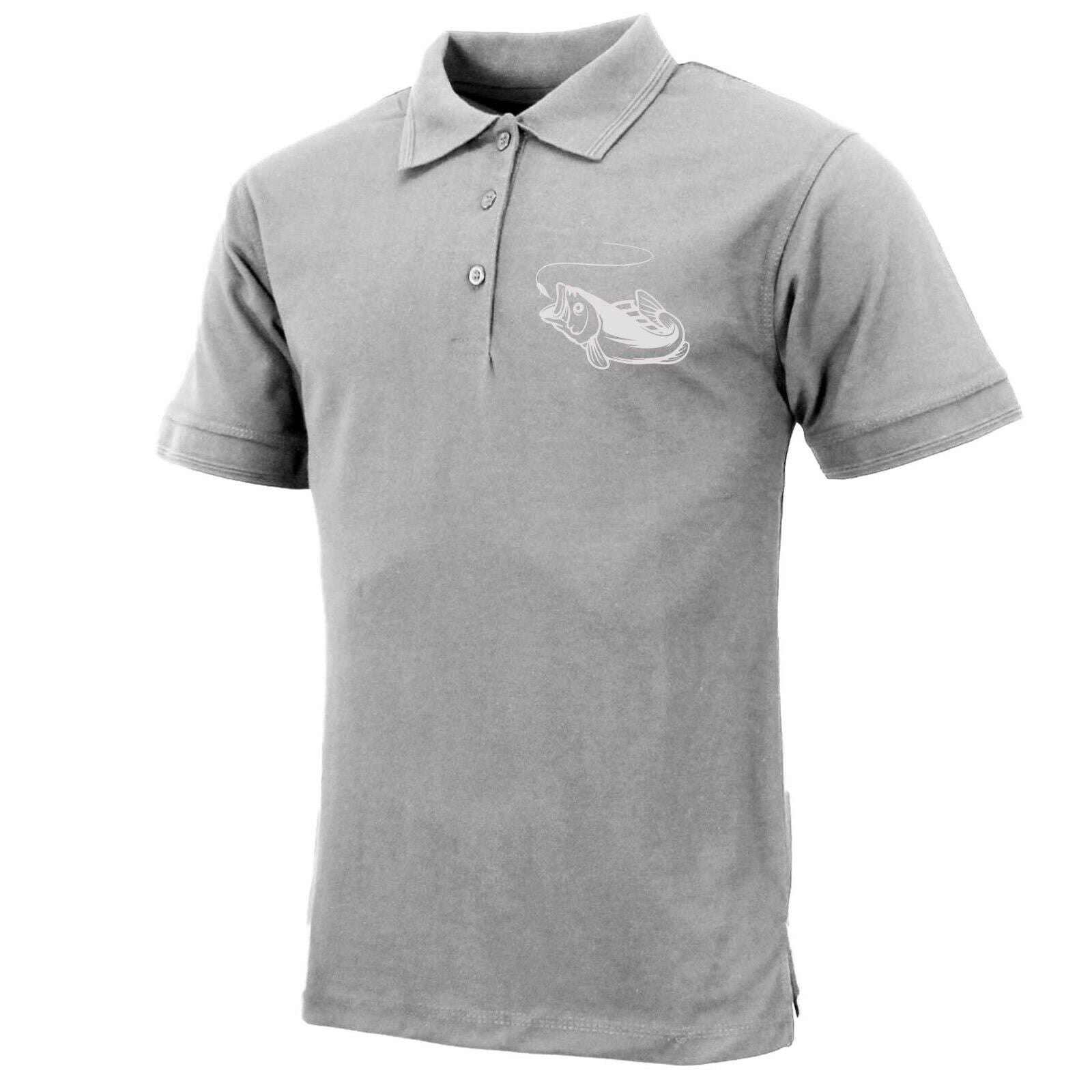 Mens Premium Comfort Fit 'Fish Logo' Polo Shirt