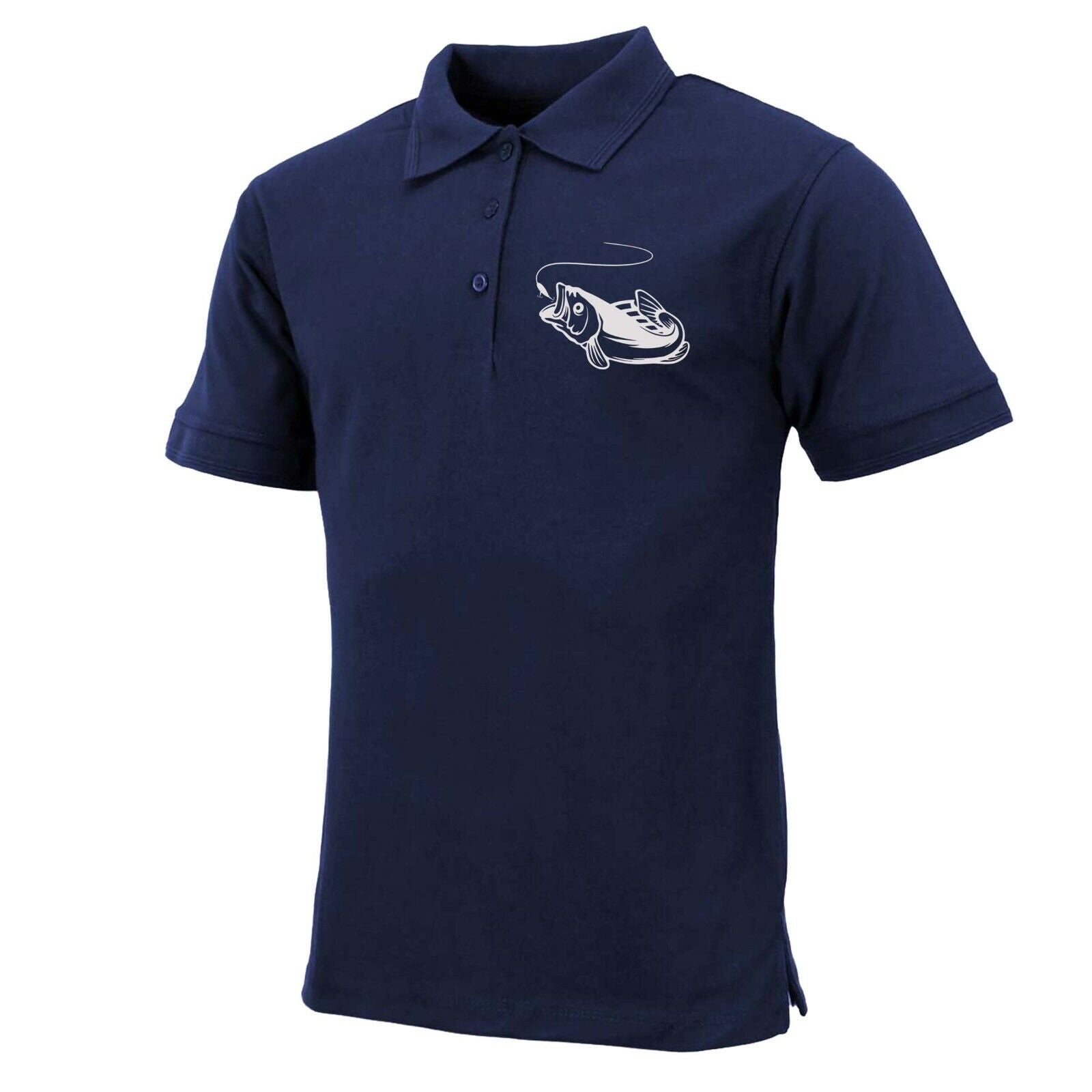Mens Premium Comfort Fit 'Fish Logo' Polo Shirt