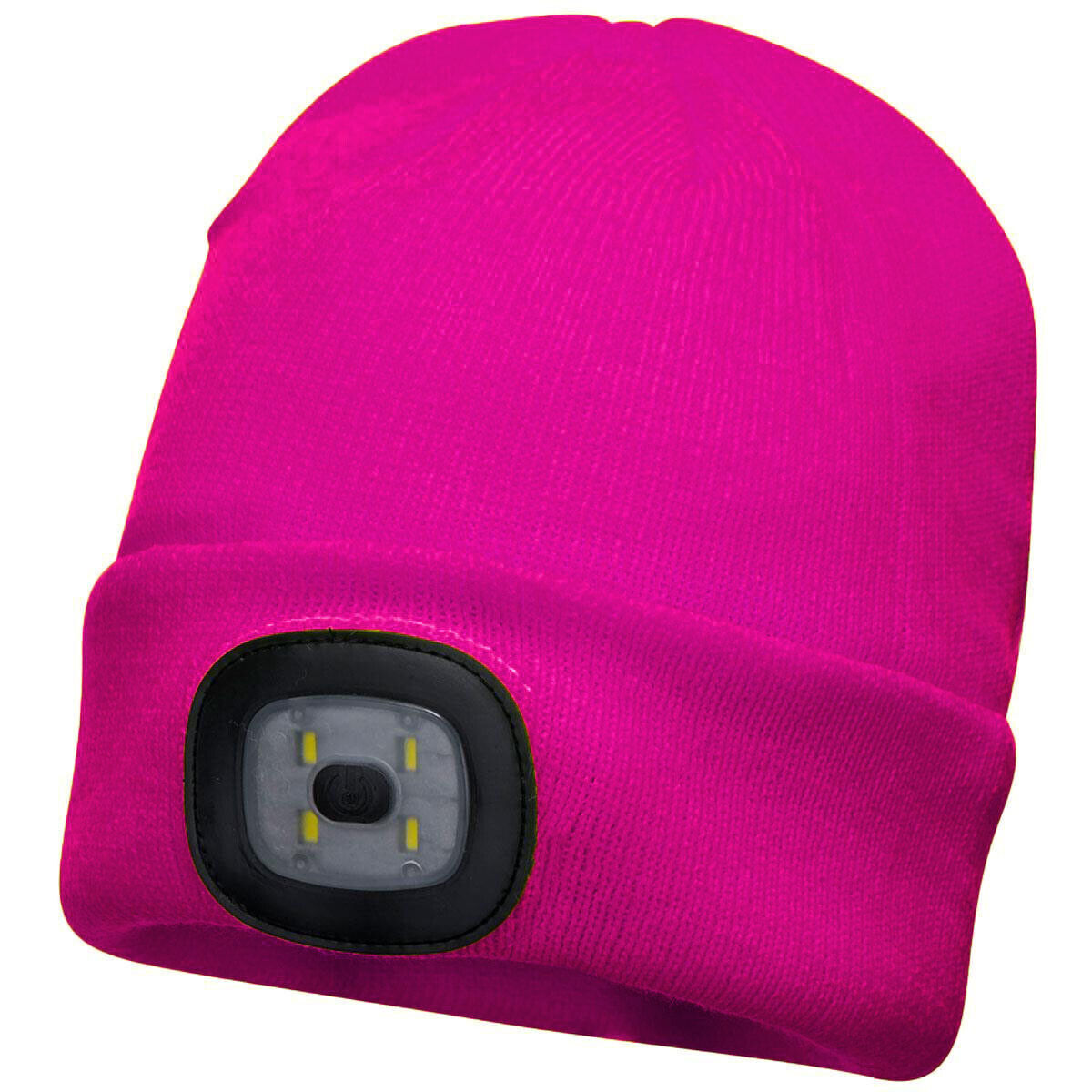 Unisex Cold Weather Winter Beanie Hat with  LED Head Lights