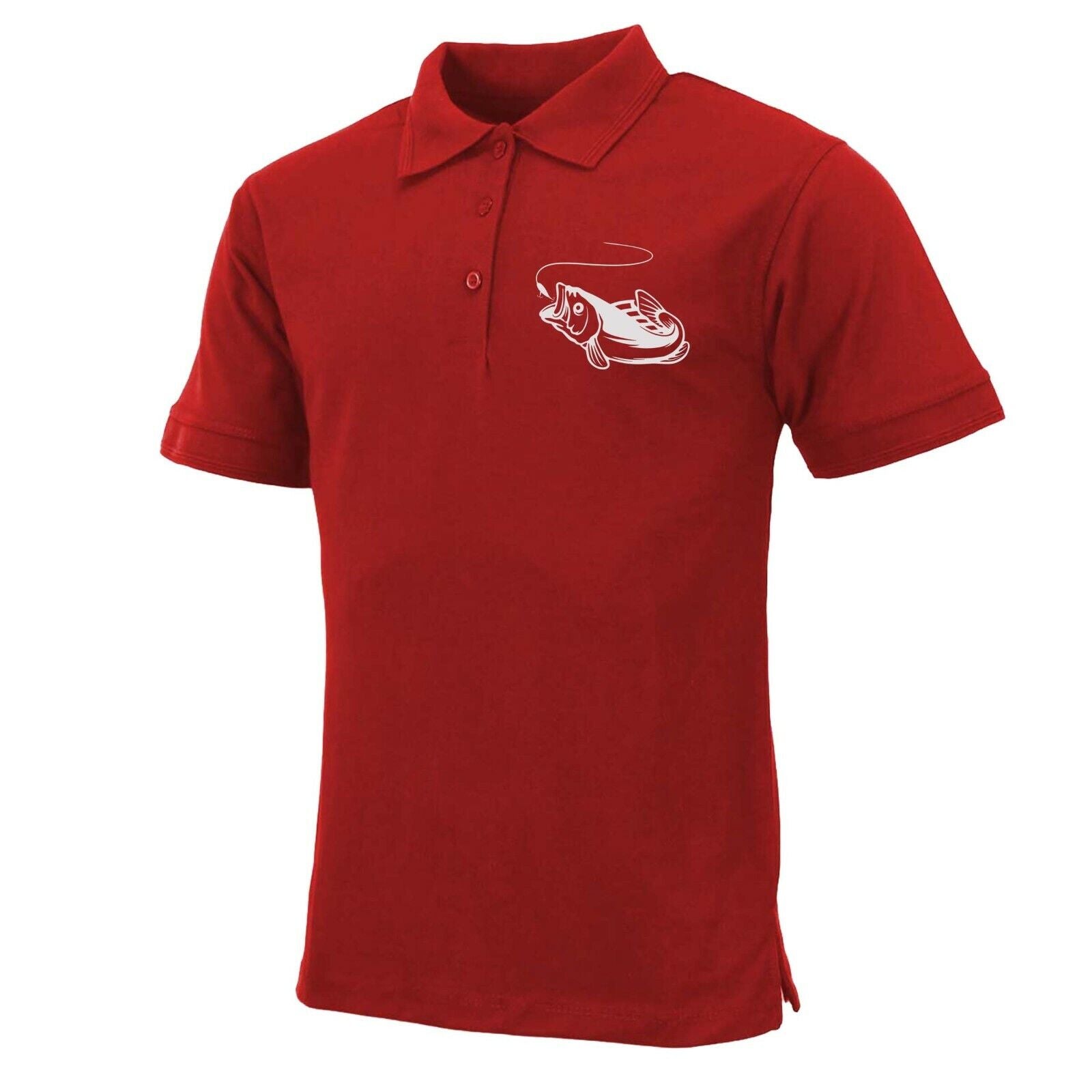 Mens Premium Comfort Fit 'Fish Logo' Polo Shirt
