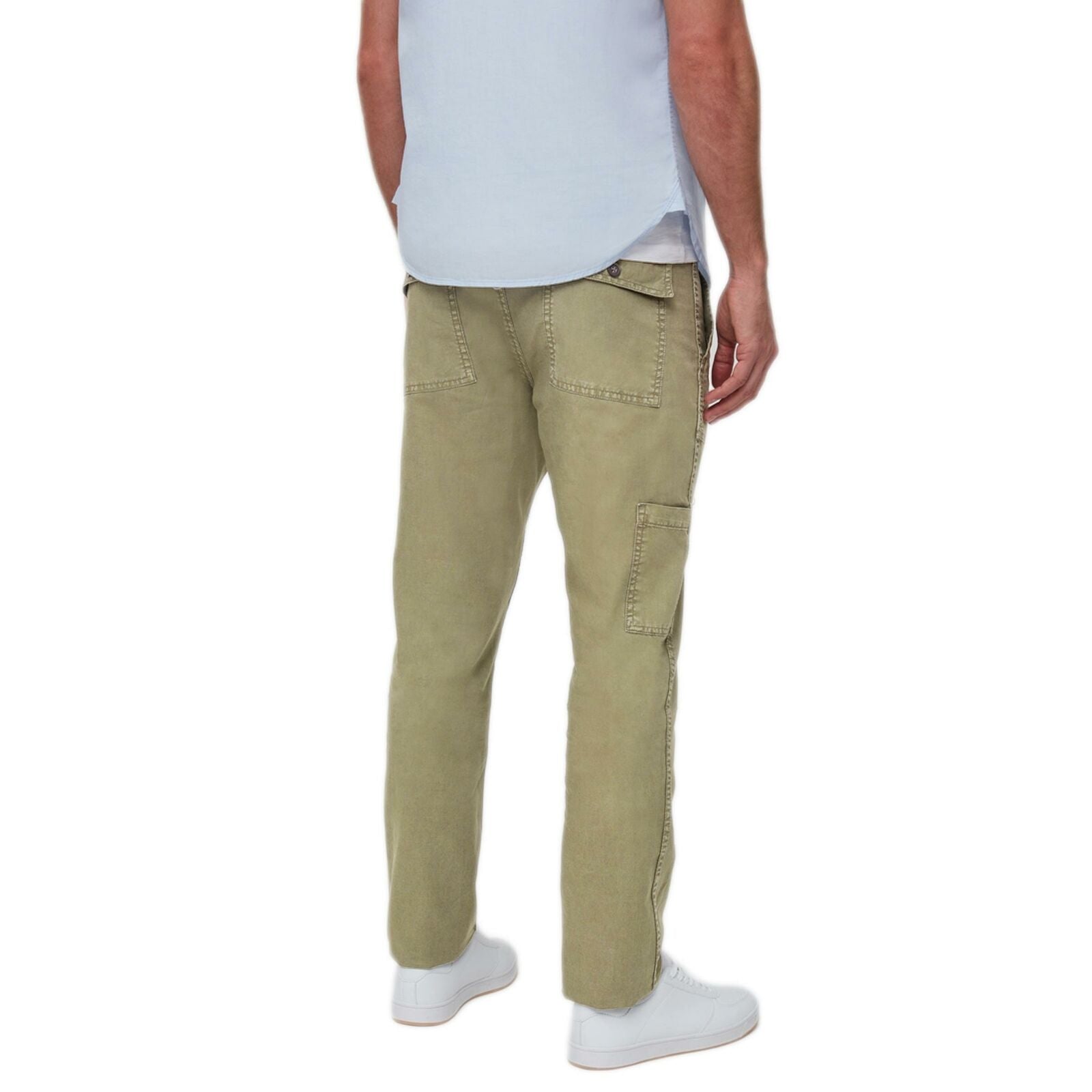 Men's Slim Fit Linen Cotton Chino Trousers – Casual Lightweight Summer Trousers