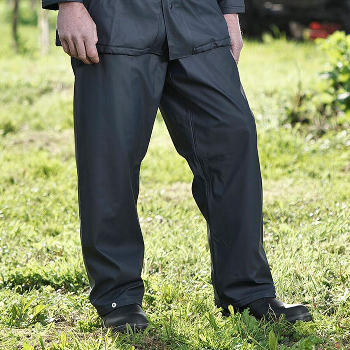 Mens Flex Elastic Waist Tear-Resistant Waterproof Trousers