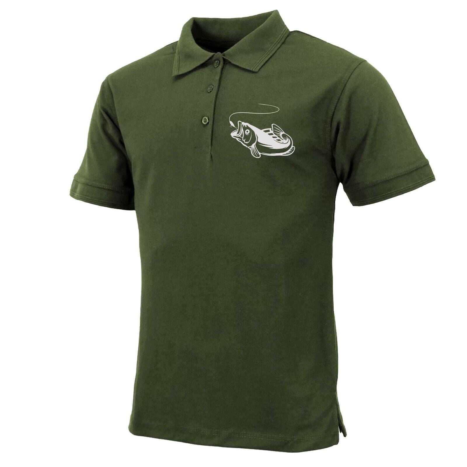 Mens Premium Comfort Fit 'Fish Logo' Polo Shirt