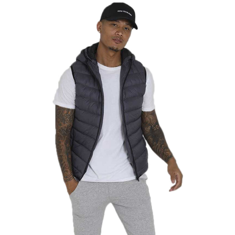 Mens BlackBurn Padded Hooded Bodywarmer