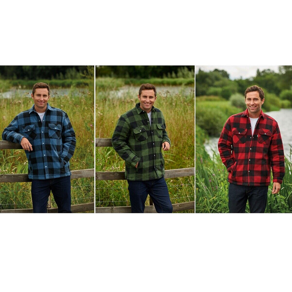 Mens Kinross Quilted Anti-pill Fleece Shirt