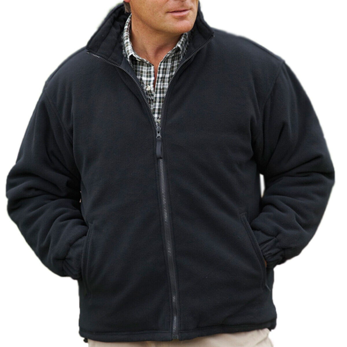 Mens Glen Quilted Anti-pill Fleece Jacket
