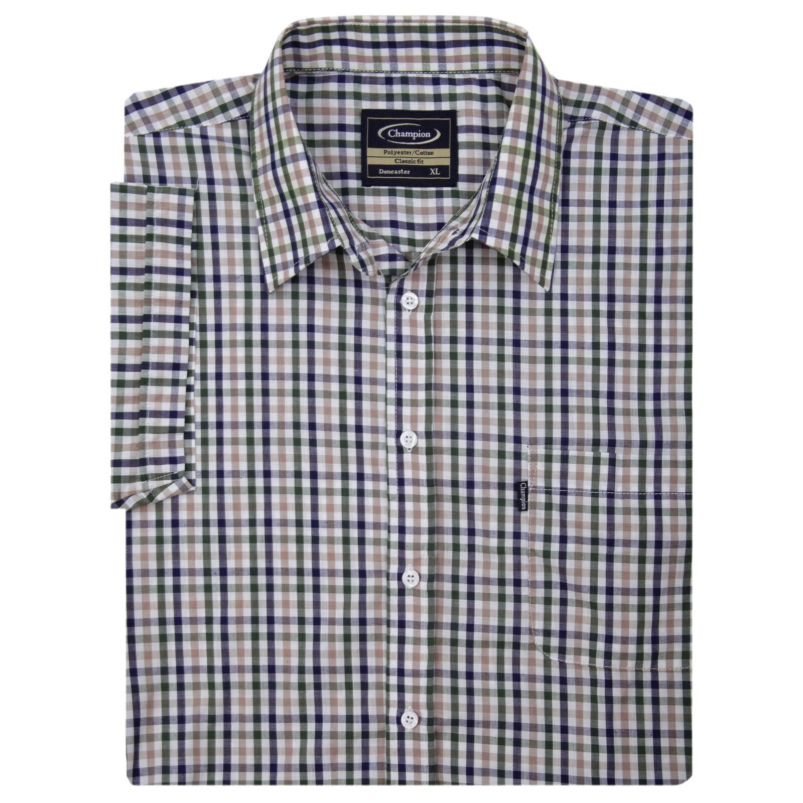 Mens Doncaster Short Sleeve Countrywear Check-Shirt