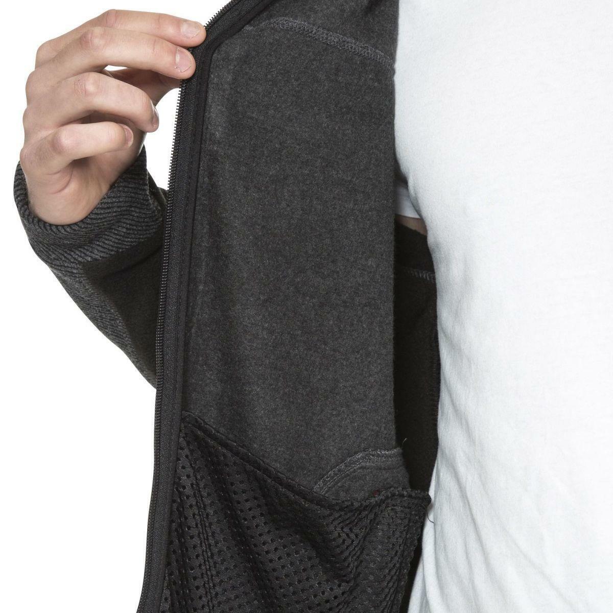 Mens Jynx Heavyweight Full Zip Fleece Jacket with Rib Effect