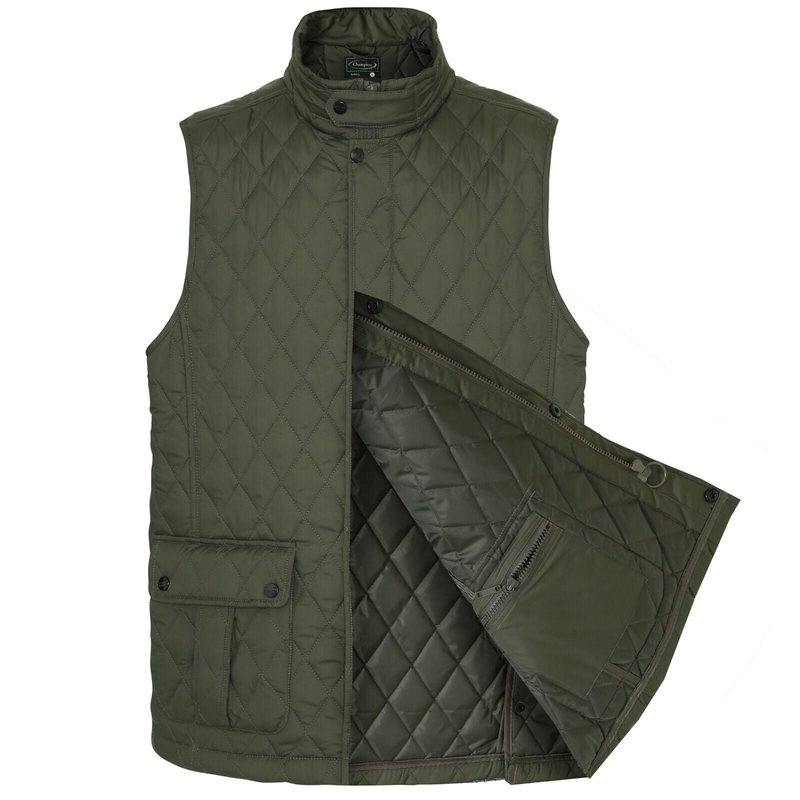 Mens Ashby Multipocket Diamond Quilted Gilet