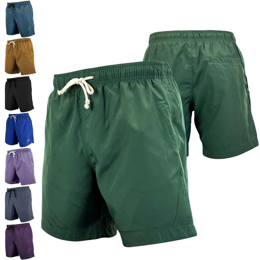 Mens Mesh Lined Quick Dry Mid Swim Shorts