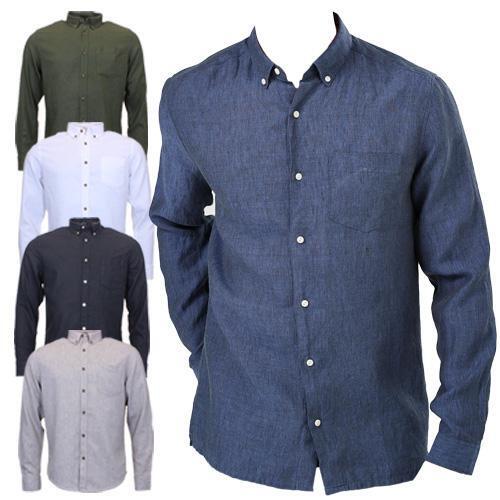 Mens ex High Street Button Down Linen Shirt