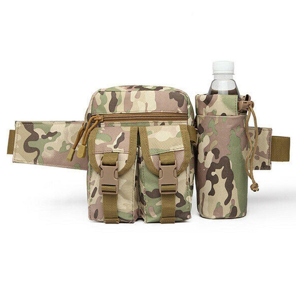 Tactical Water Bottle Wait Pack Bag Military Molle Pouch Fanny Pack Bumbag