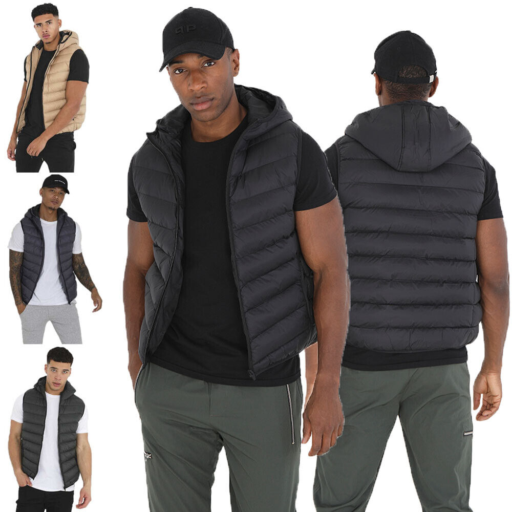 Mens BlackBurn Padded Hooded Bodywarmer