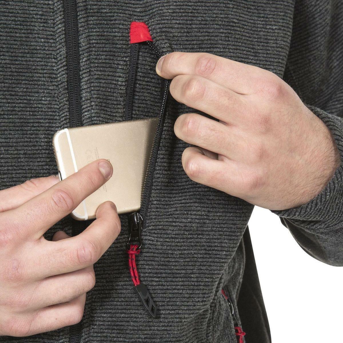 Mens Jynx Heavyweight Full Zip Fleece Jacket with Rib Effect