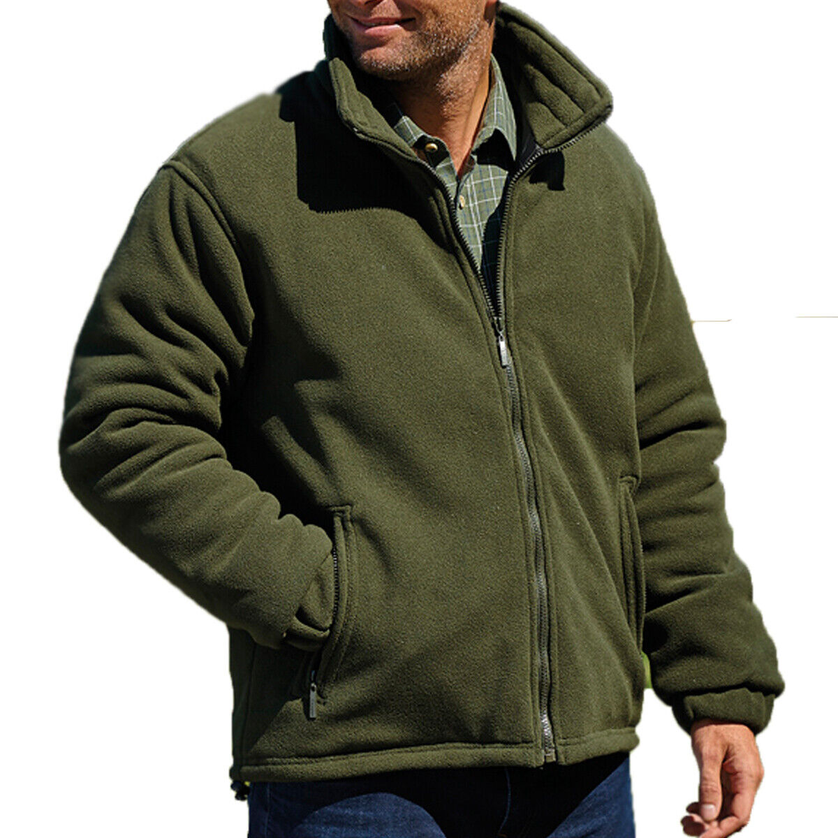 Mens Glen Quilted Anti-pill Fleece Jacket