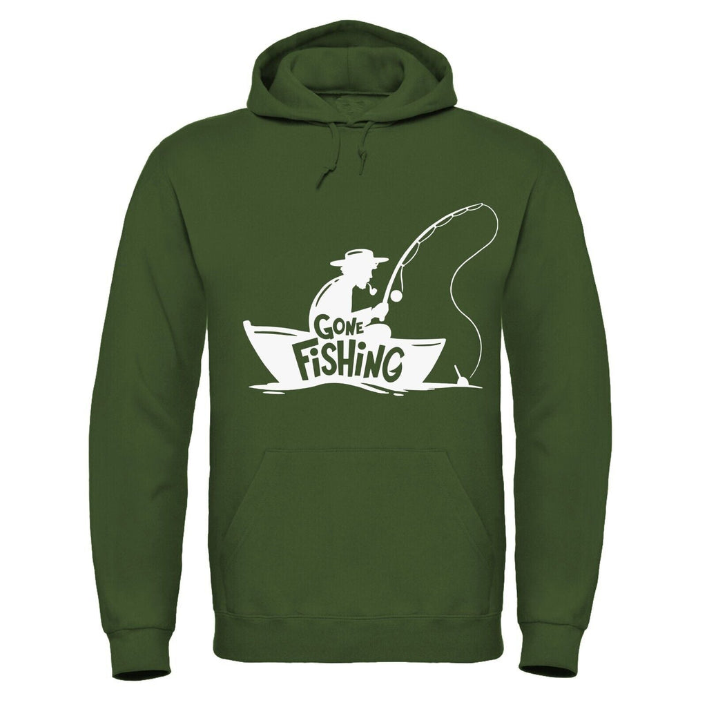 Adults 'Gone Fishing' Angling Hooded Top
