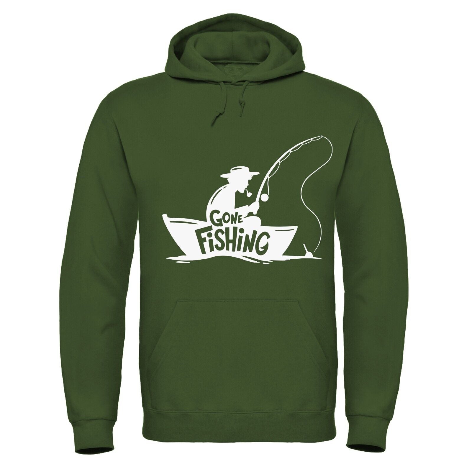 Adults 'Gone Fishing' Angling Hooded Top