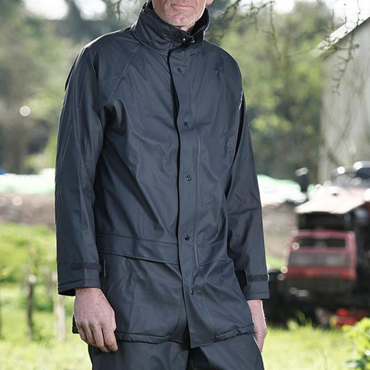 Mens Flex Tear-Resistant Waterproof Jacket