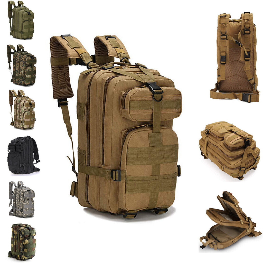 Tactical Camo Outdoor Military Molle Rucksack Backpack Camping Hiking Bag