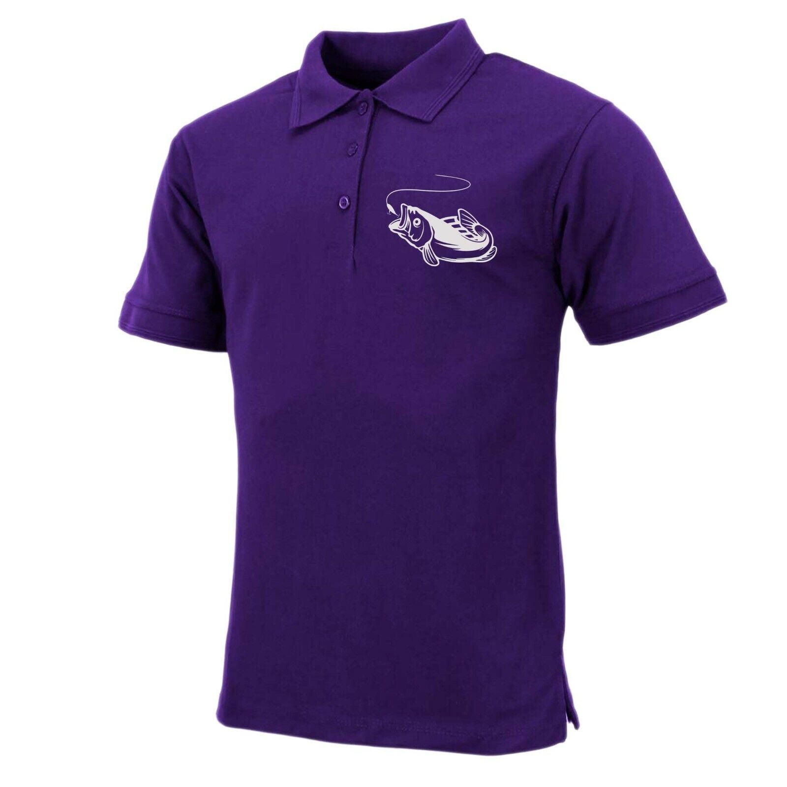 Mens Premium Comfort Fit 'Fish Logo' Polo Shirt