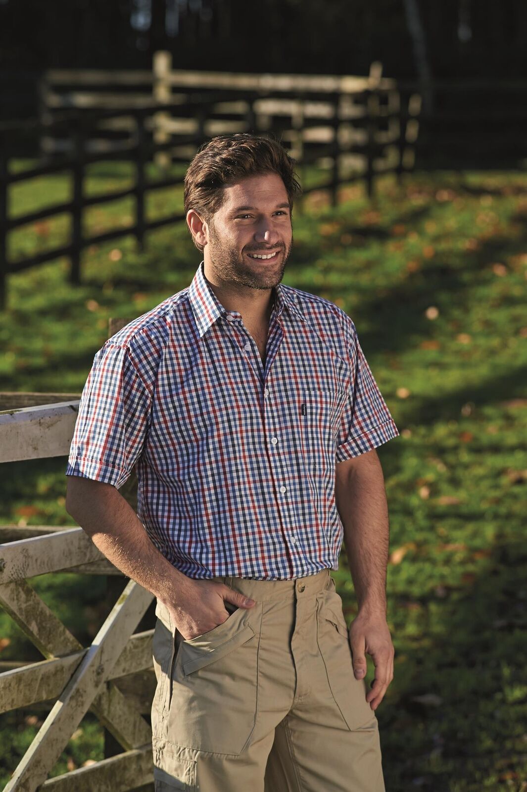 Mens Doncaster Short Sleeve Countrywear Check-Shirt