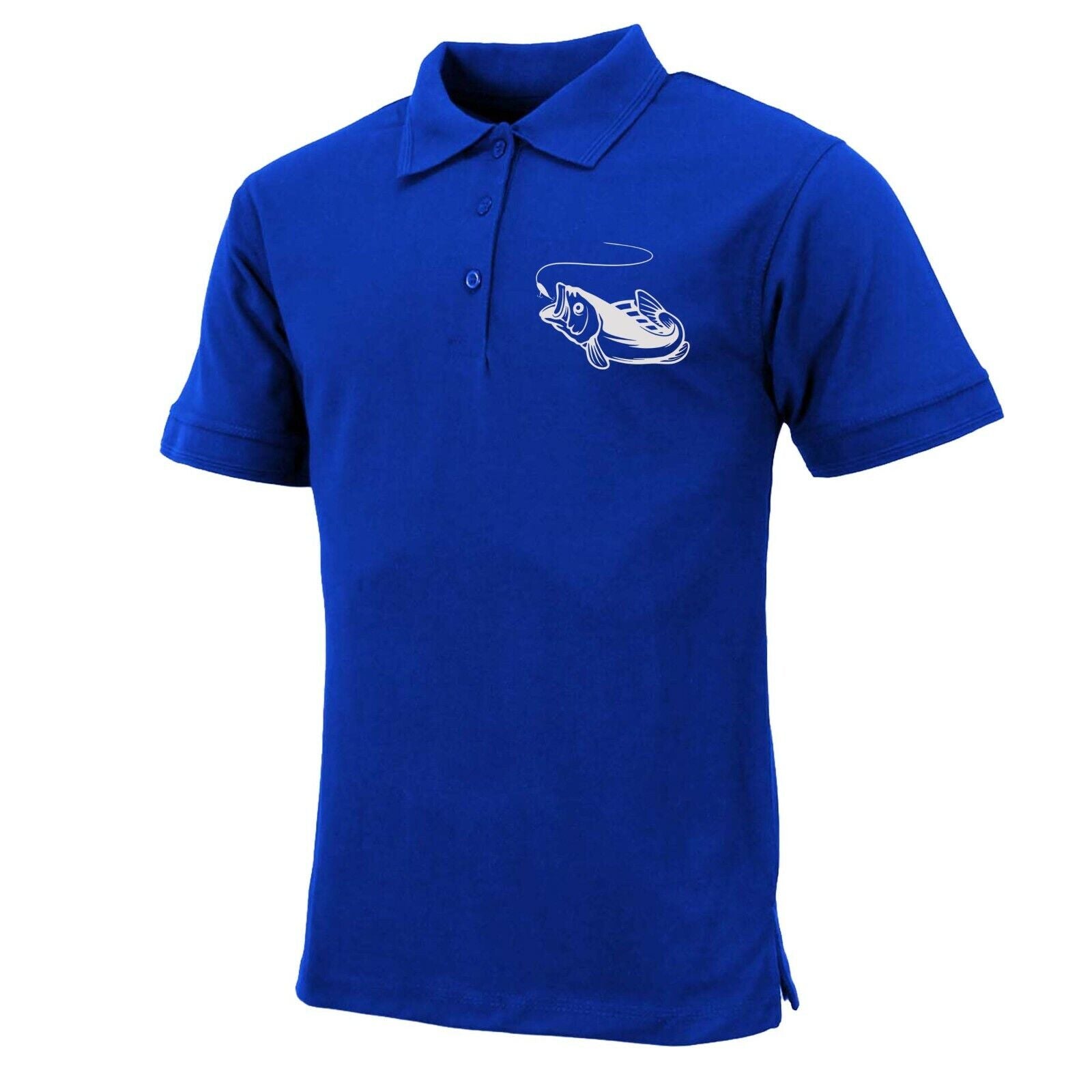 Mens Premium Comfort Fit 'Fish Logo' Polo Shirt