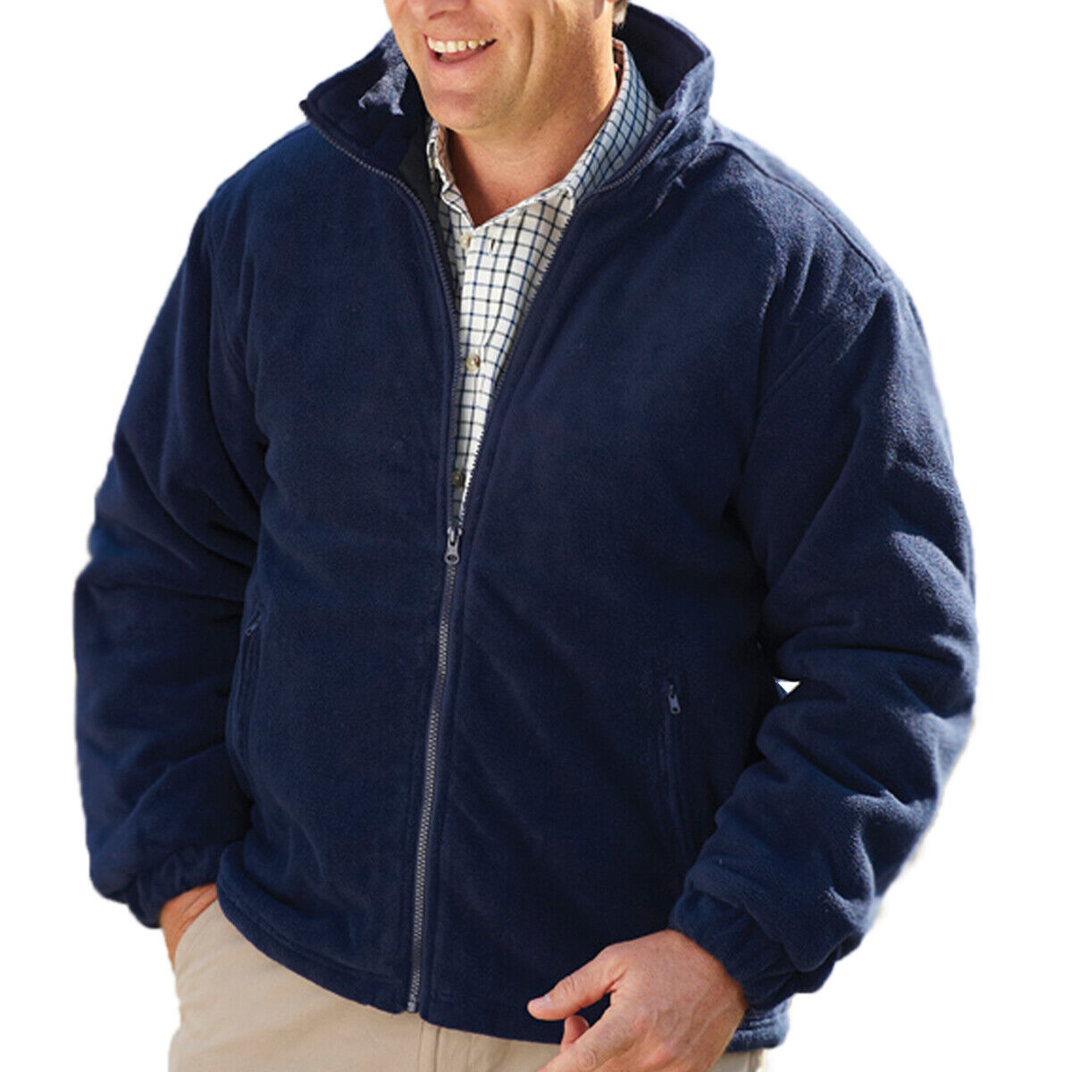 Mens Glen Quilted Anti-pill Fleece Jacket