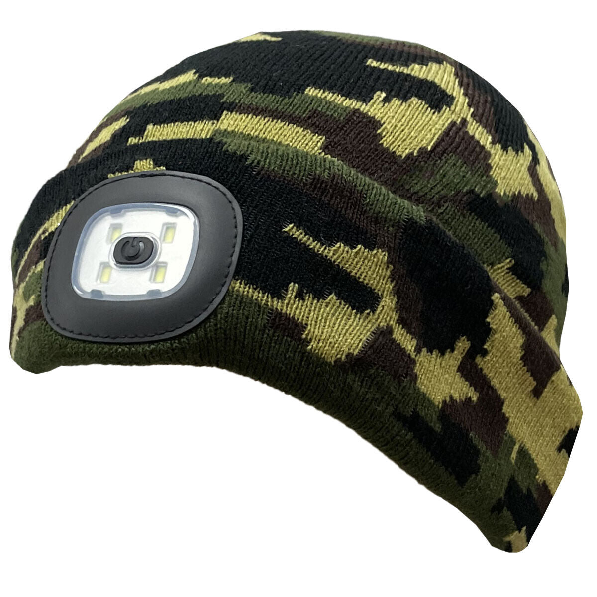 Unisex Cold Weather Winter Beanie Hat with  LED Head Lights