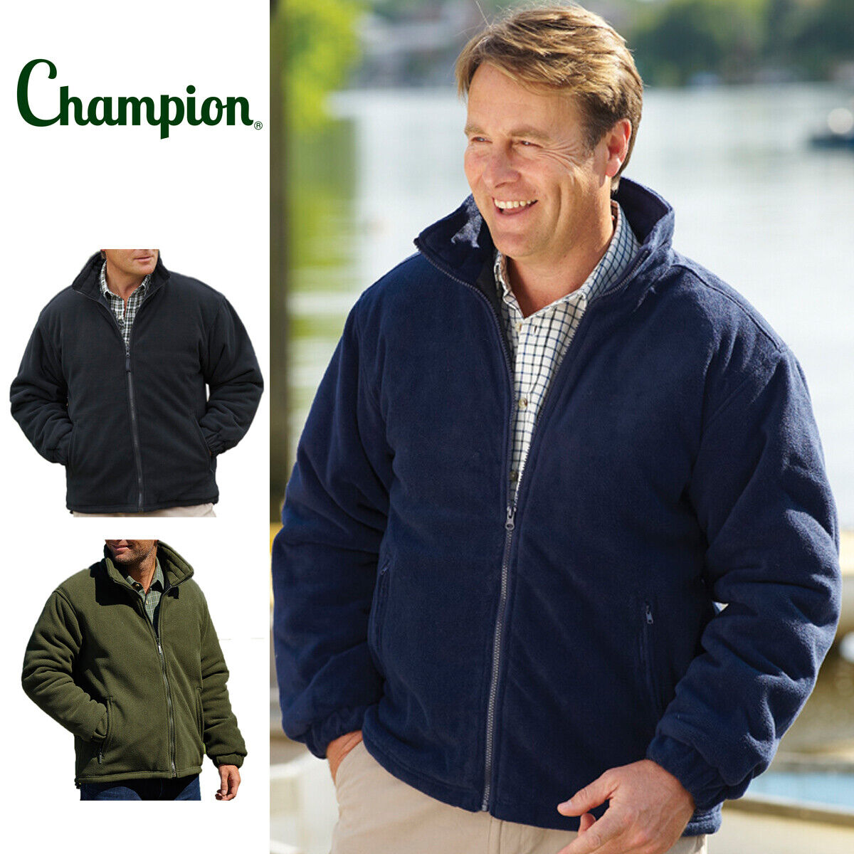 Mens Glen Quilted Anti-pill Fleece Jacket