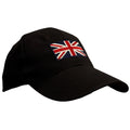 Adults Cotton Baseball Cap with Embroidered Union Jack Emblem