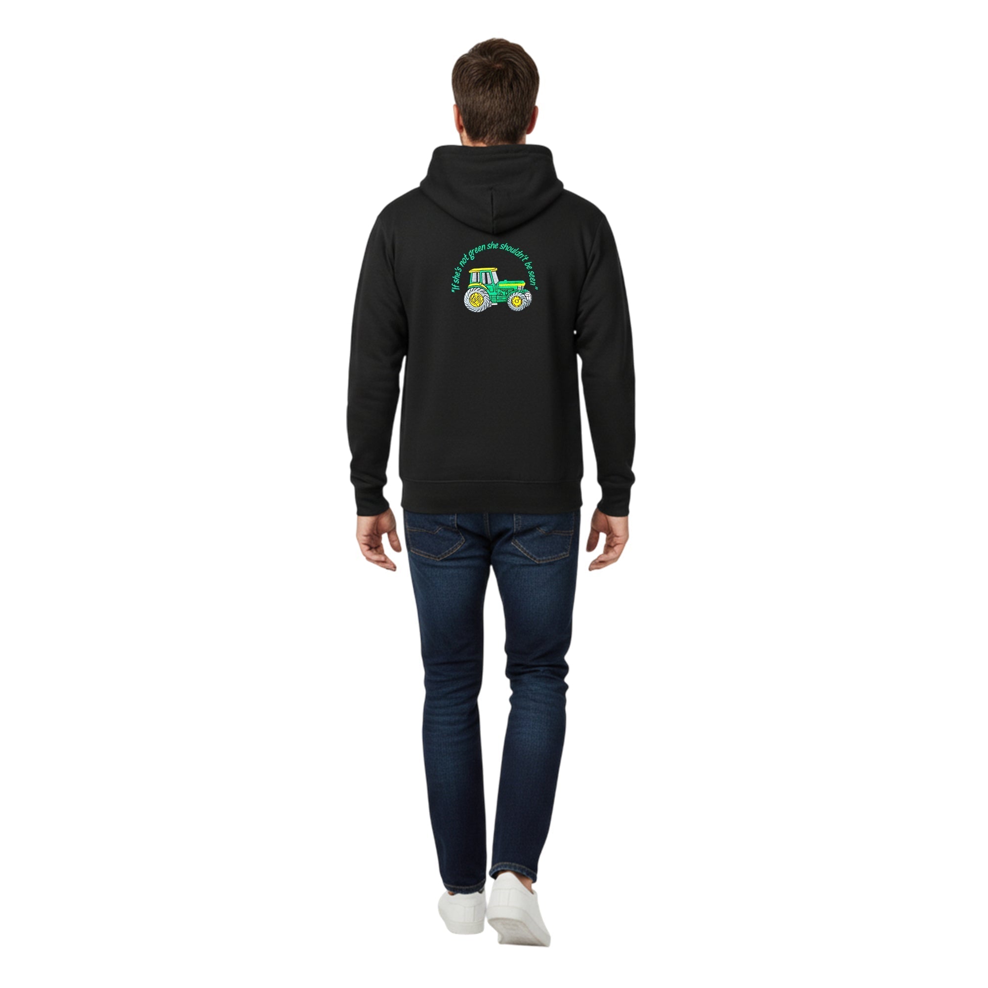 Adults Tractor Logo Embroidered Hoodie