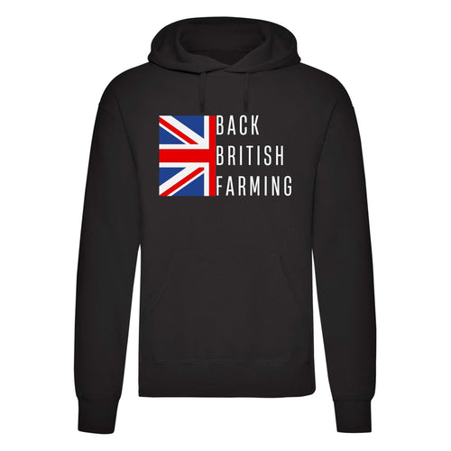 Adults "Back British Farming" Printed Pullover Hoodie