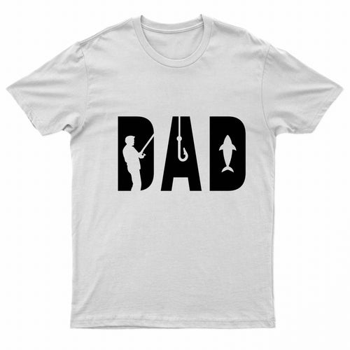 Adults "DAD" Printed Angling T-Shirt