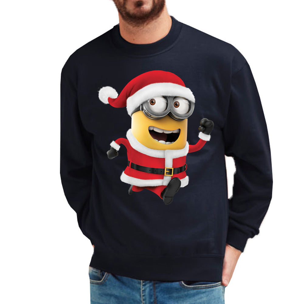 Unisex Adults Christmas Santa Minion Sweatshirt