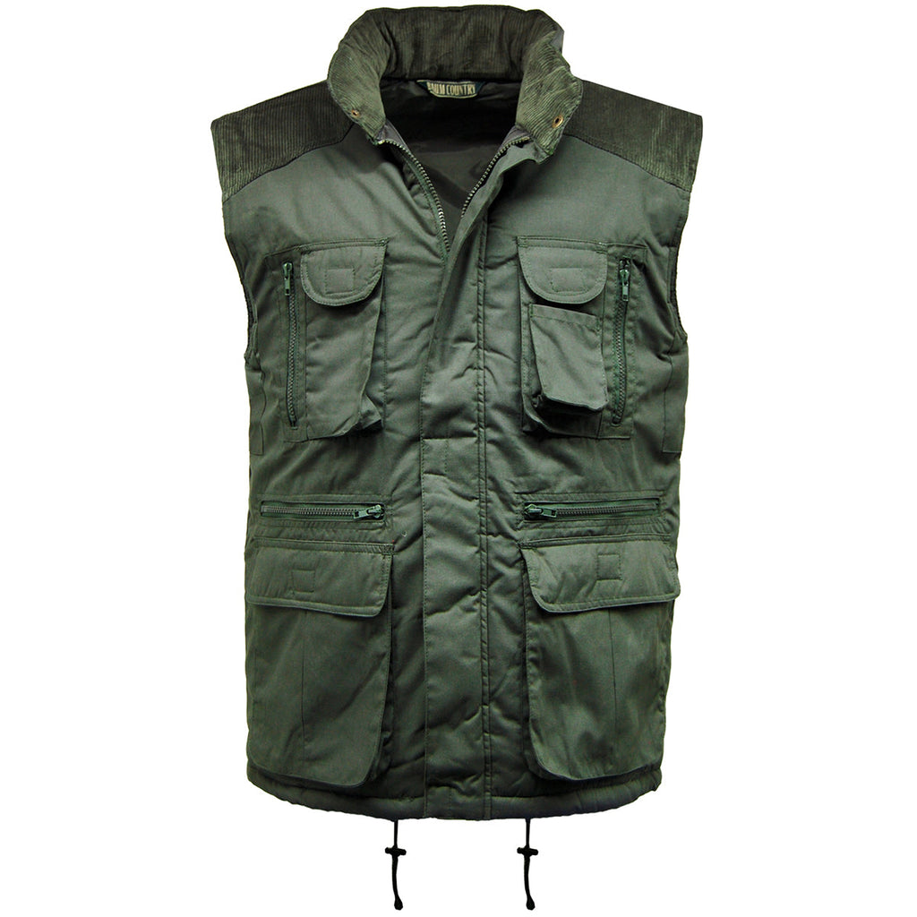 Mens Richmond Multipocket Fully Lined Showerproof Padded Gilet