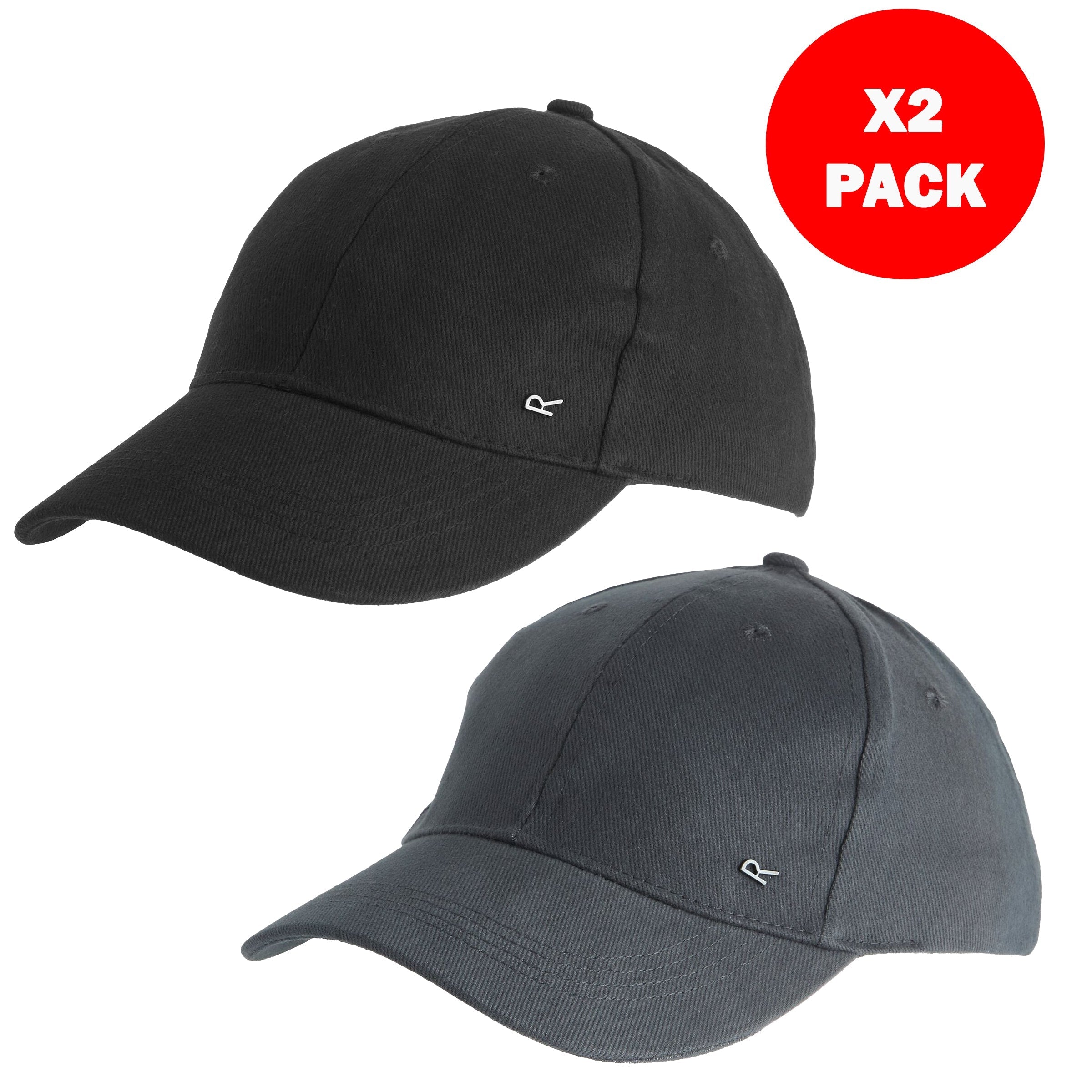 Adults' Classic Cotton Baseball Cap – Pack of 2