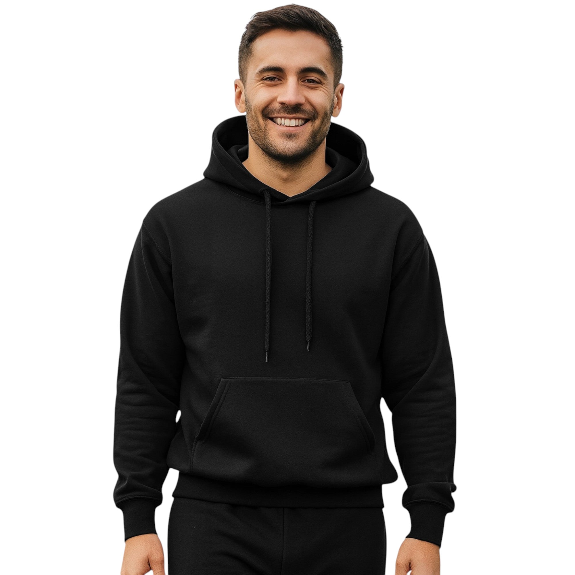 Unisex Heavy Blend Plain Hoodie – Comfy Fleece Pullover with Pouch Pocket