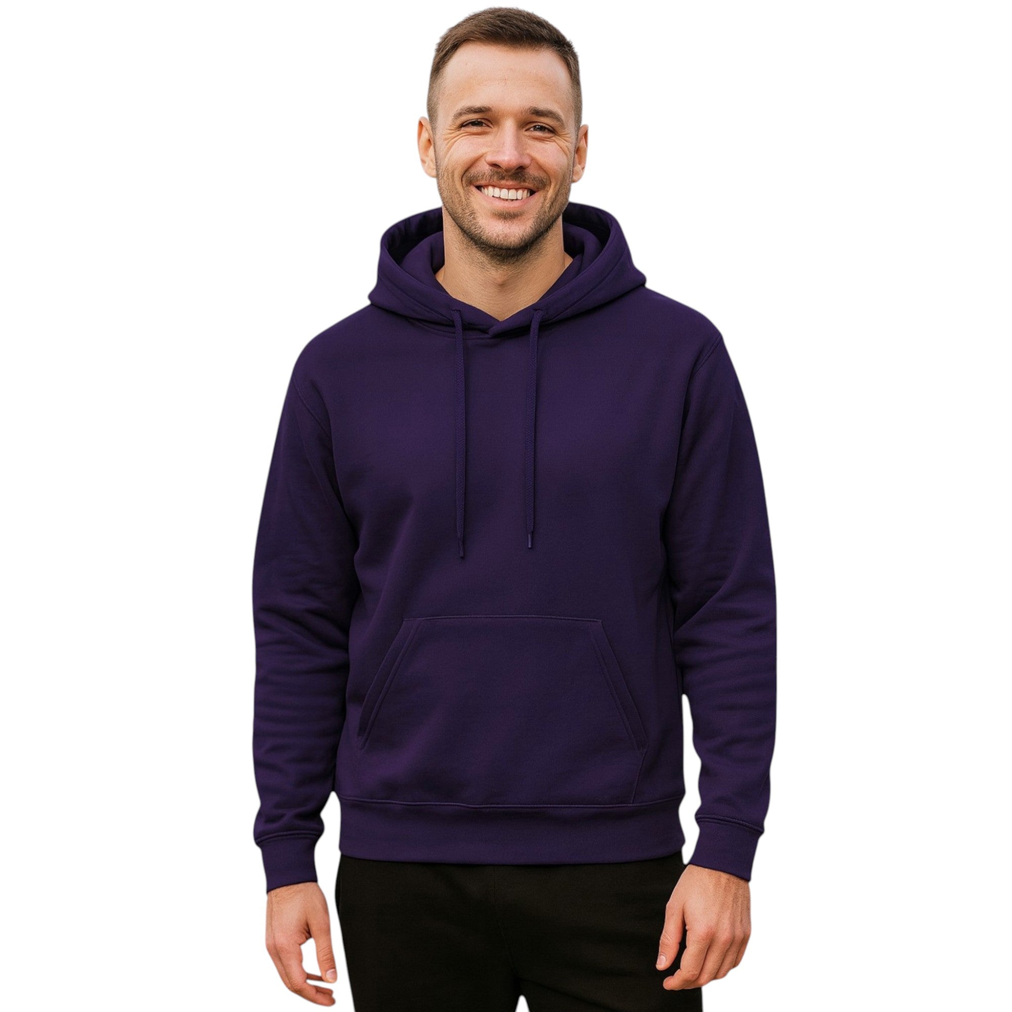 Unisex Heavy Blend Plain Hoodie – Comfy Fleece Pullover with Pouch Pocket