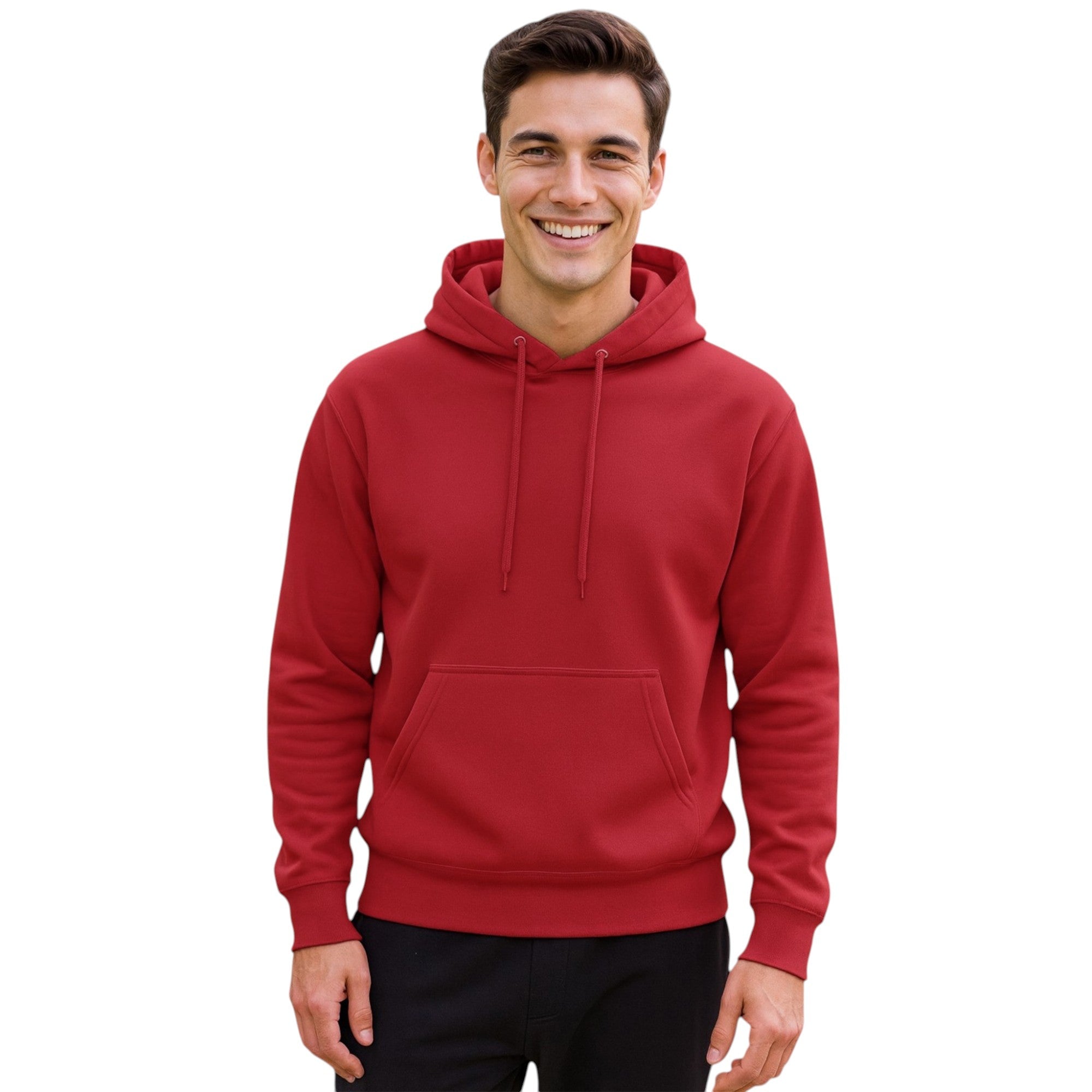 Unisex Heavy Blend Plain Hoodie – Comfy Fleece Pullover with Pouch Pocket