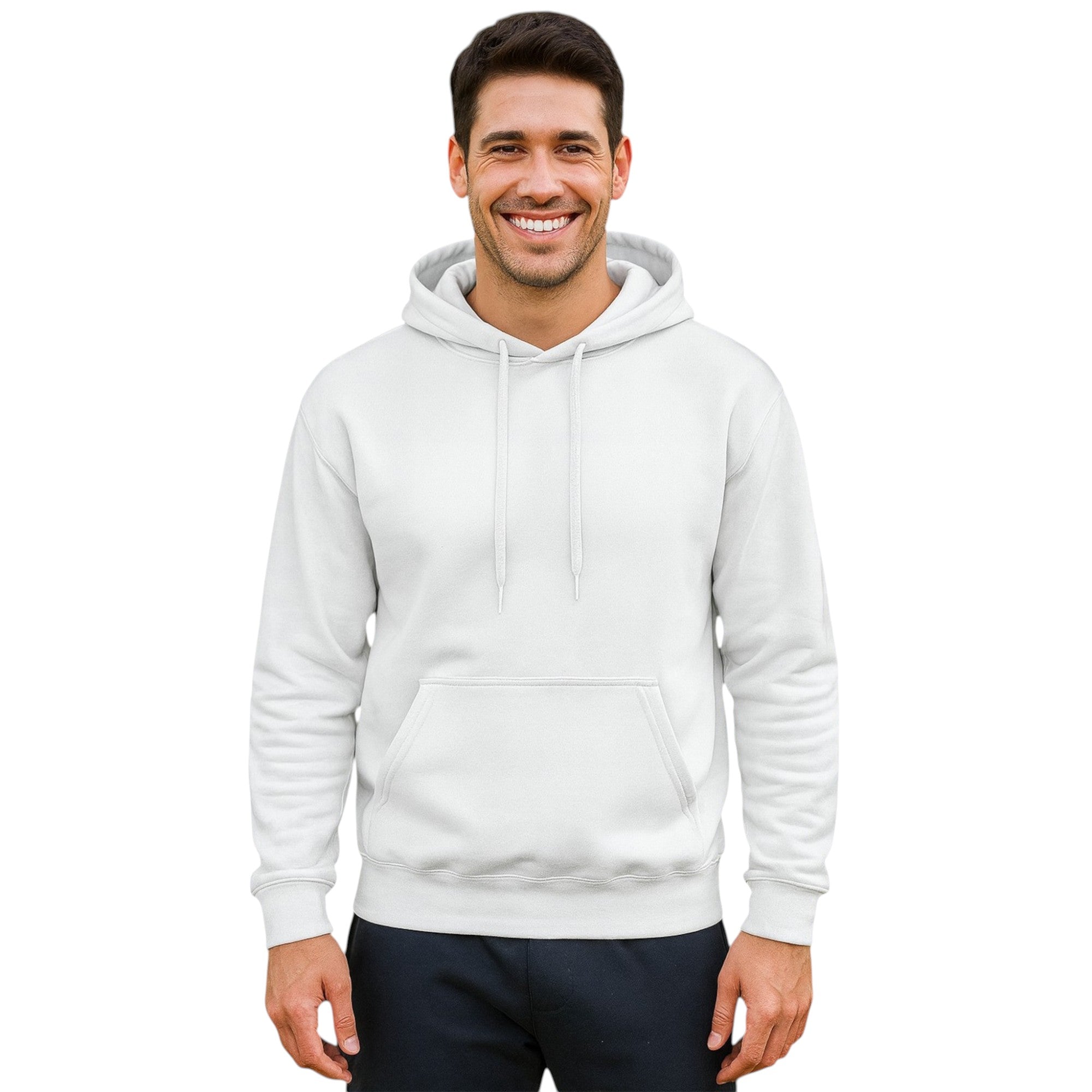 Unisex Heavy Blend Plain Hoodie – Comfy Fleece Pullover with Pouch Pocket