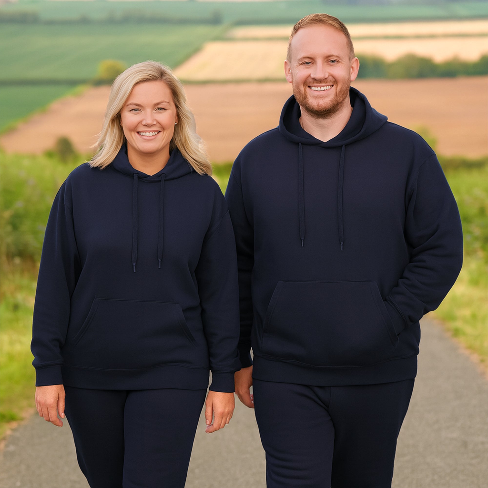 Unisex Heavy Blend Plain Hoodie – Comfy Fleece Pullover with Pouch Pocket