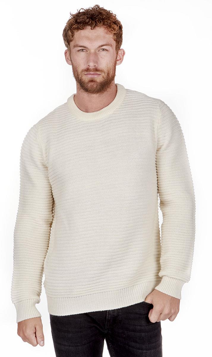 Mens Jacob Crew Neck Rib Knitted Jumper | Sweater