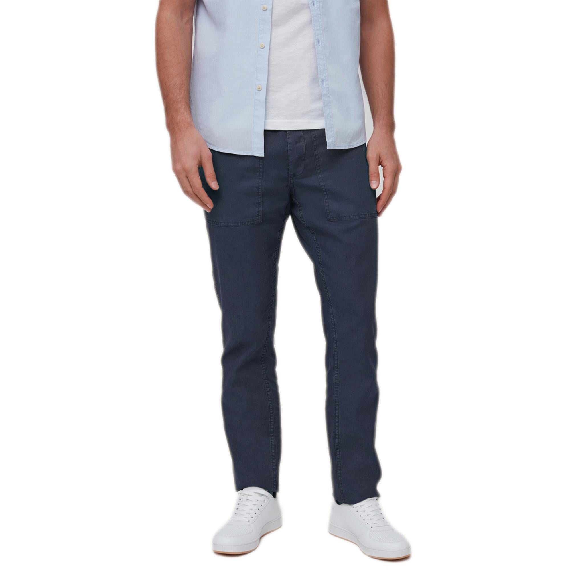 Men's Slim Fit Linen Cotton Chino Trousers – Casual Lightweight Summer Trousers