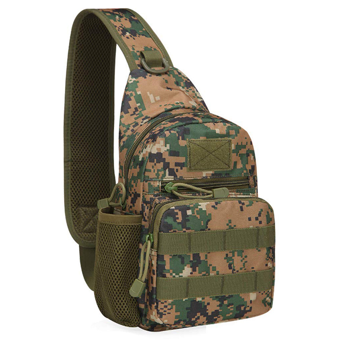 3P Tactical Military Chest Sling Bag Molle Crossbody Shoulder Pack Single Strap