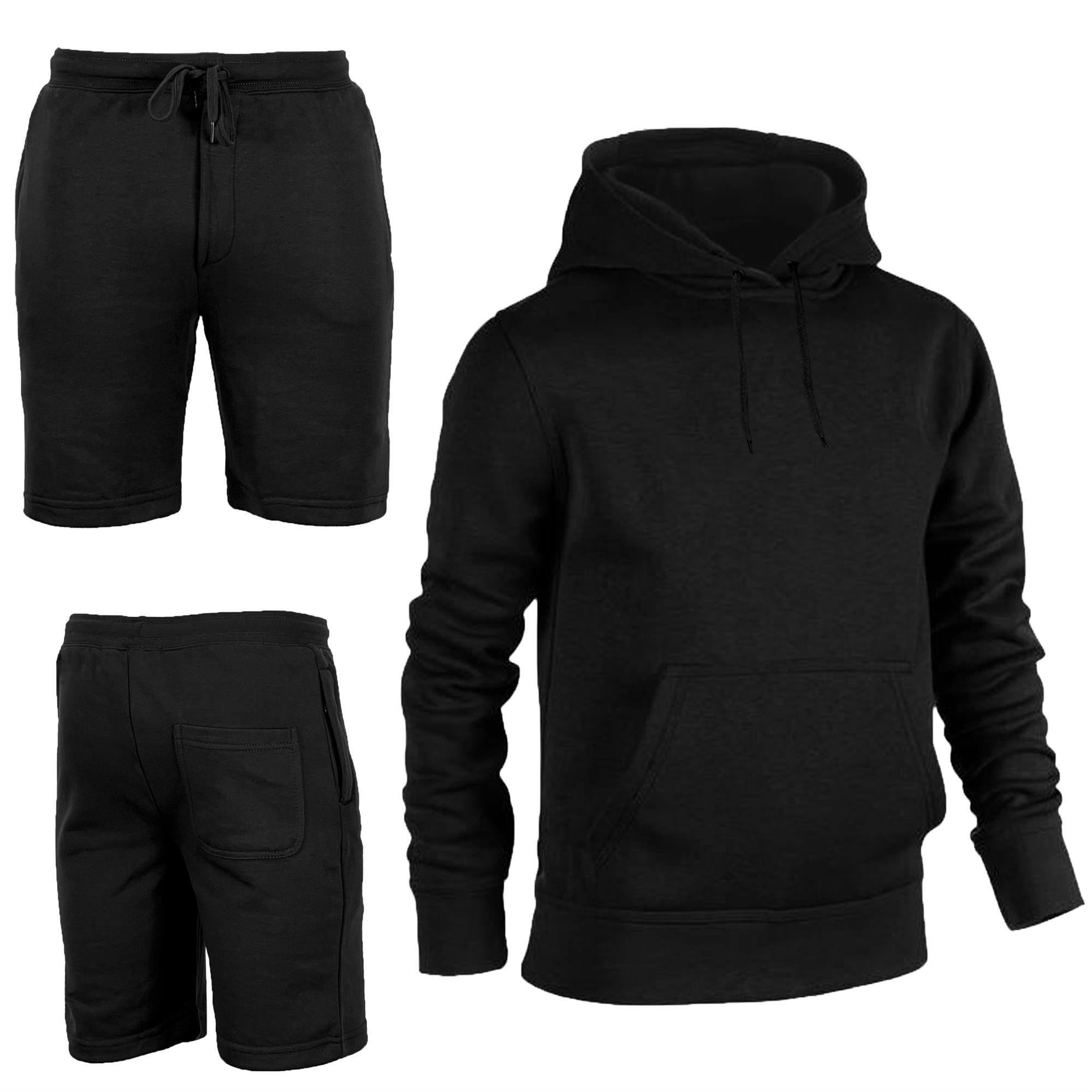 Mens French Terry Casual Sport Shorts & Hoody Co-ord Sets