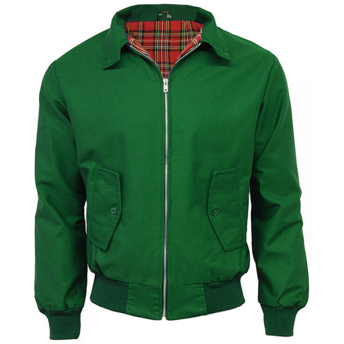 Mens Tartan Lined Classic Harrington Jackets - Made in the UK
