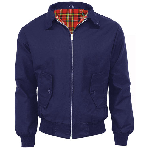Mens Tartan Lined Classic Harrington Jackets - Made in the UK