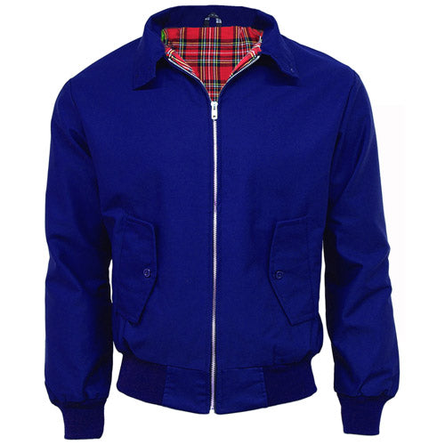 Mens Tartan Lined Classic Harrington Jackets - Made in the UK