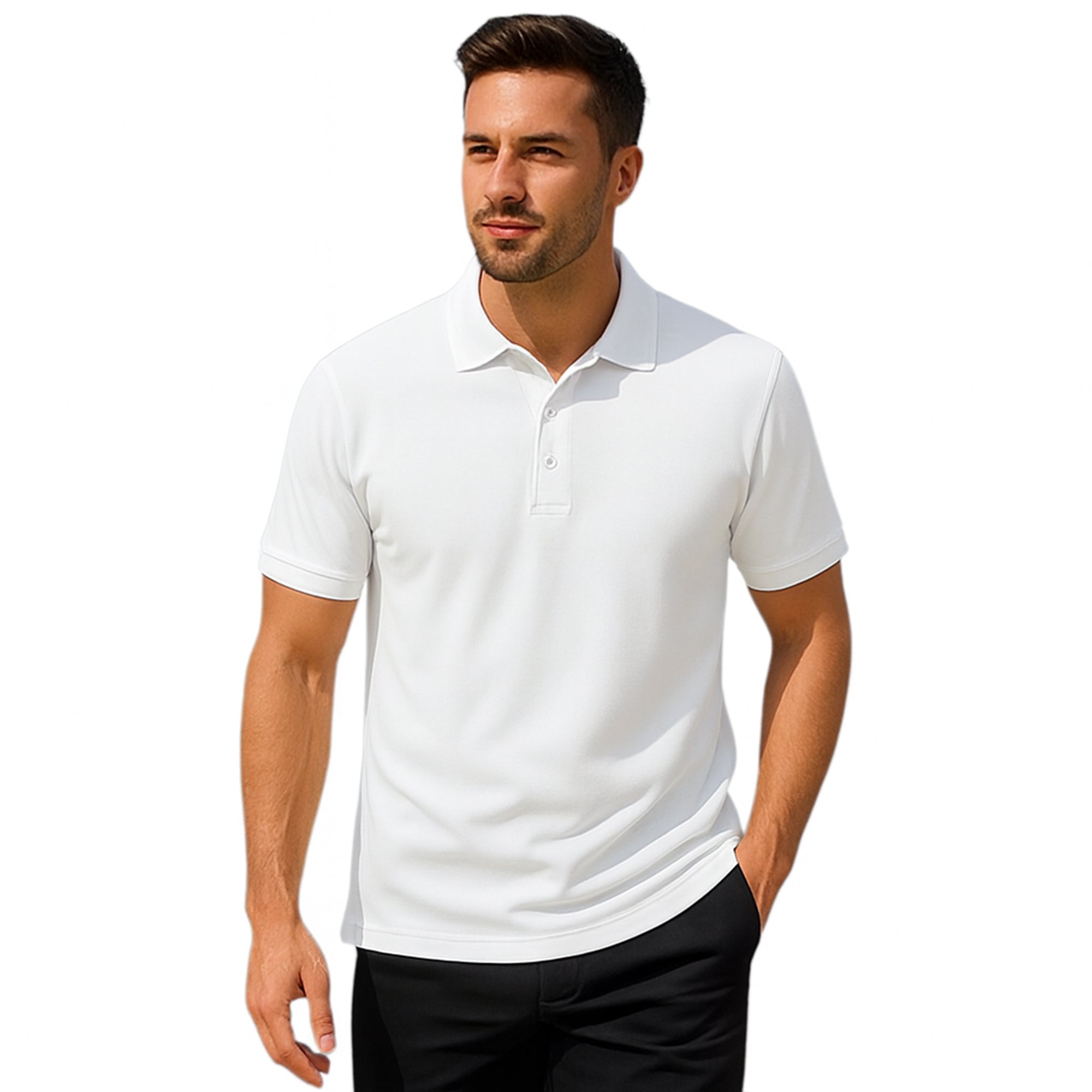 Men’s Premium Comfort Fit Polo Shirt – Short Sleeve Plain Smart Casual Top